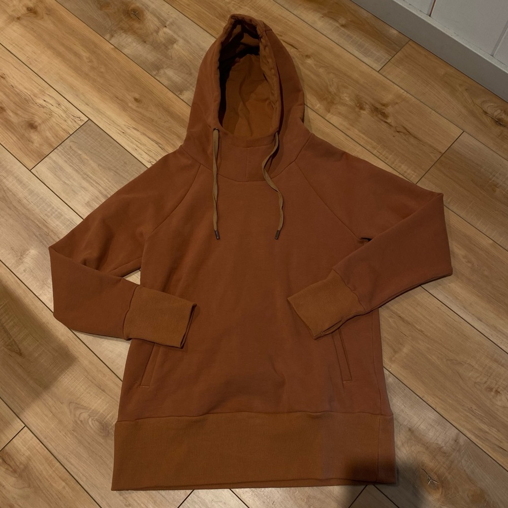 BROWN LONG HOODIE
